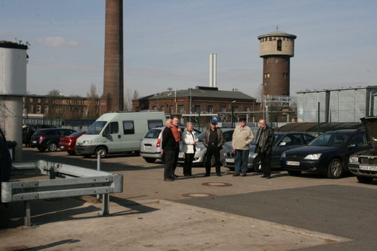 Ankunft bei der Verarbeitungsanlage für biologischen Abfall